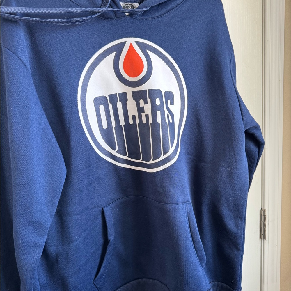 Oilers Blue Hoodie Medium